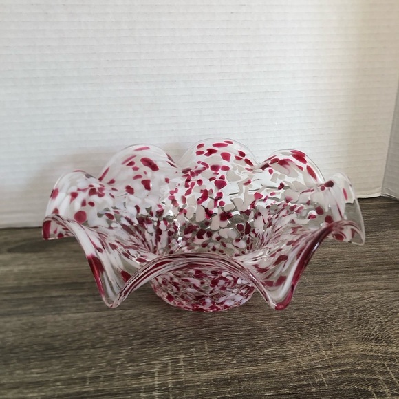 Vtg Chalet Glass End of Day Art Glass Bowl - Picture 11 of 15